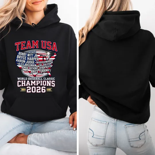 Discover USA Team Baseball 2026 World Baseball Classic Champions Hoodie