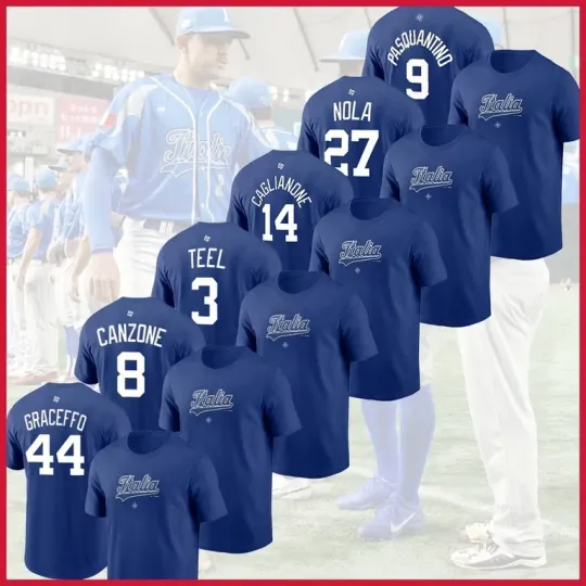 Discover Royal Italy Baseball Team 2026 World Baseball Classic Player Name & Number