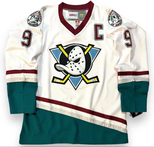 Discover Paul Kariya Anaheim Mighty Ducks Throwback Away Jersey Men