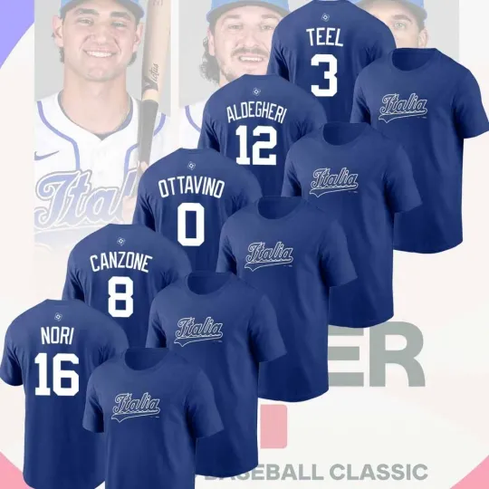 Discover Italy Baseball Team 2026 World Classic Name & Number Players Unisex Fans Gifts