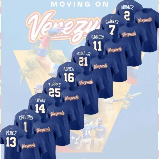 Discover Venezuela Baseball 2026 World Baseball Classic Team Name & Number Players
