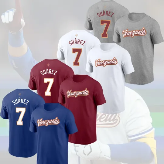 Discover NEW- Eugenio Suárez #7 Venezuela Team 2026 World Baseball Classic Name & Number
