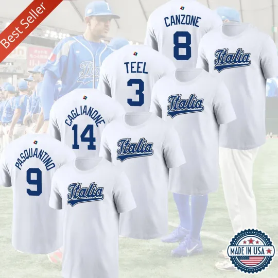 Discover Italy Baseball 2026 World Baseball Classic Name & Number Gift For Fan