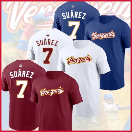 Discover Eugenio Suárez #7 Venezuela Baseball Team 2026 World Baseball Classic