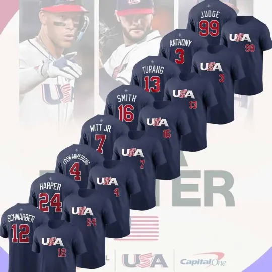 Discover Team USA 2026 World Baseball Classic Name & Number Players Unisex Gifts For Fans