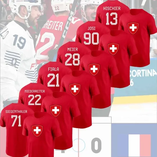 Discover Switzerland Hockey 2026 Winter Olymp Team Name & Number Players Unisex Fan Gift