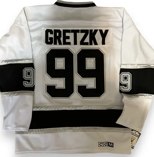 Discover Wayne Gretzky Los Angeles Kings CCM Throwback Hockey Jersey Men’s White
