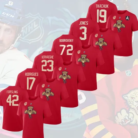 Florida Panthers Team 2026 Winter Classic Name & Number Players Gifts For Fans