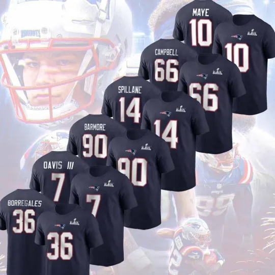 Discover NEW! New England Team Name & Number Players Collection L.X Unisex Gifts For Fans