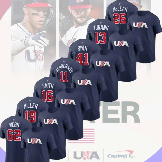 Discover Team USA 2026 World Baseball Classic Name & Number Players Unisex Gifts For Fans