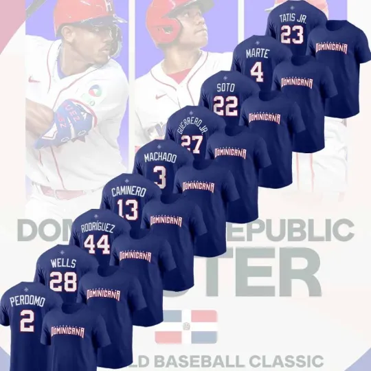 Discover Team Dominican Republic 2026 World Baseball Classic Name & Number Player Unisex