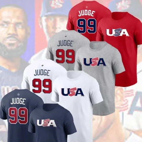 Discover Judge#99 USA World Baseball 2026 USA Team Player Fans T Shirt