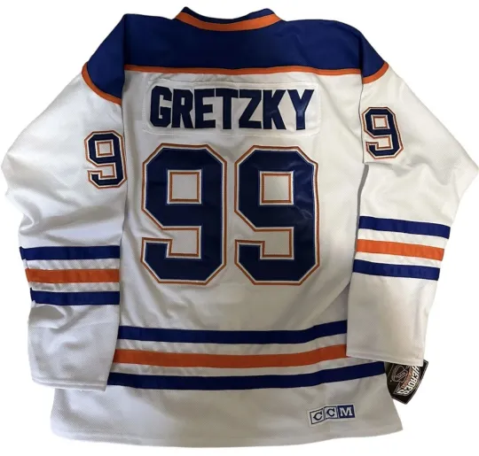 Discover Wayne Gretzky Edmonton Oilers CCM Throwback Men's Hockey Jersey White
