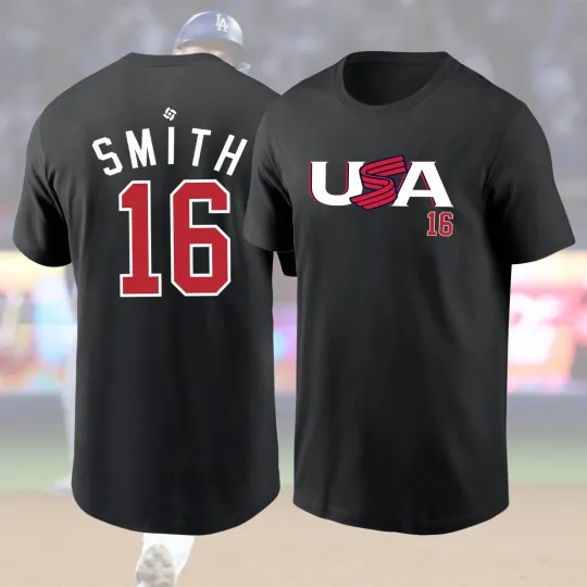 Discover Will Smith #16 2026 World Baseball Classic USA Team Player Fans T-Shirt