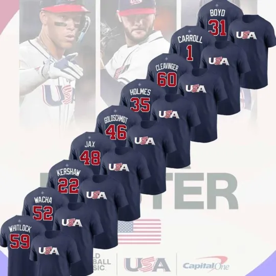 Discover Team USA 2026 World Baseball Classic Name & Number Players Unisex Gifts For Fans