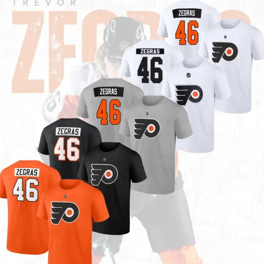 Discover Trevor Zegras #46 Philadelphia Team Name & Number Player Unisex Gifts For Fans
