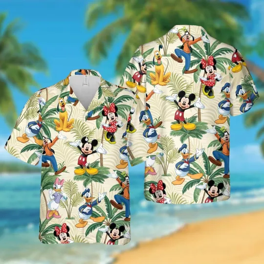 Discover Mickey Mouse And Friends Hawaiian Shirt Button Down Shirt Unisex Adults