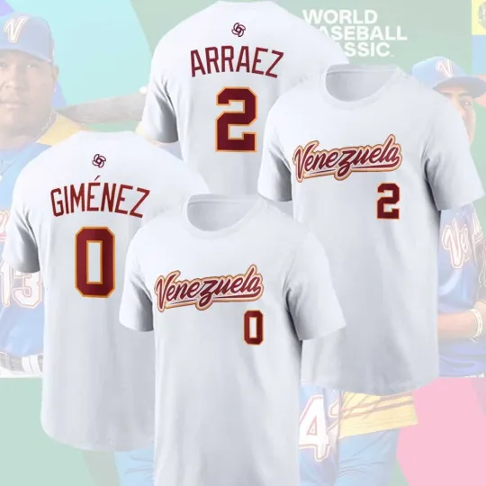 Discover Luis Arraez & Andrés Giménez Venezuela 2026 World Classic Name & Number Players