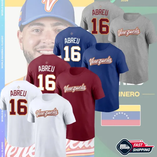 Discover US STOCK - Wilyer Abreu #16 Venezuela 2026 World Baseball Classic Name & Number