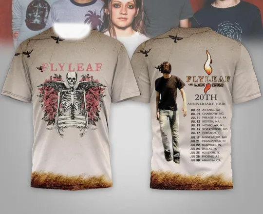 Discover Flyleaf 20th Anniversary Tour AOP 3D T-Shirt