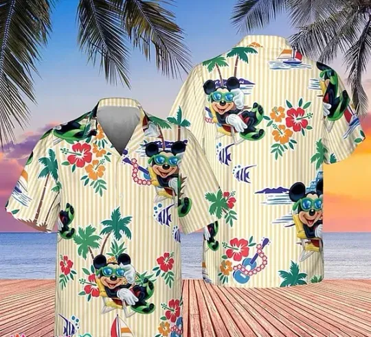Discover Disney Mickey Mouse Pirate Adven Mic Tropical Summer Tropical Beach Aloha Shirt3