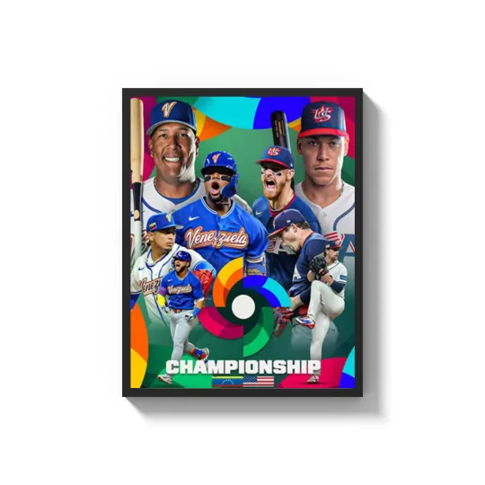 Discover USA vs Venezuela World Baseball Classic Final Championship 2026 Poster