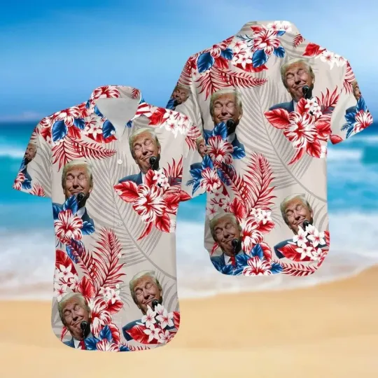 Discover President Trump Hawaiian Shirt 4th July Hawaiian Shirt Cool Patriotic America