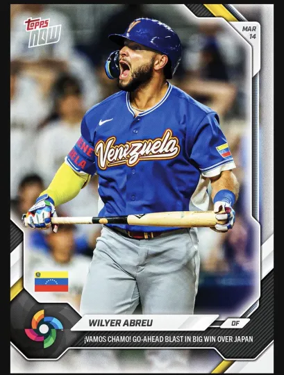 Discover 2026 Wilyer Abreu World Baseball Classic Venezuela Poster