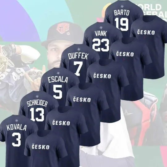 Discover Czech Republic Baseball 2026 World Classic Name & Number Players Unisex Fans