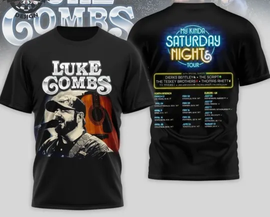 Discover Lukee Comb My Kinda Saturday Night Tour AOP 3D T-Shirt