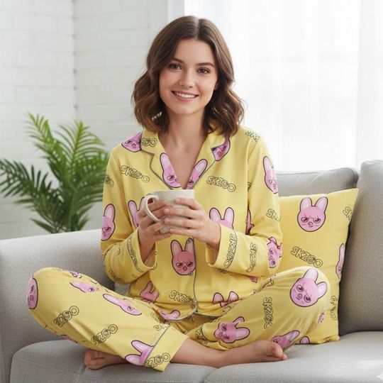 Discover Stray Kids Lee Know Kpop Member Group Pajamas, Kawai SKZOO Animal Sleepwear, SKZ Merch, Stray Kids Kpop Pajamas, Kpop Merch Pjs