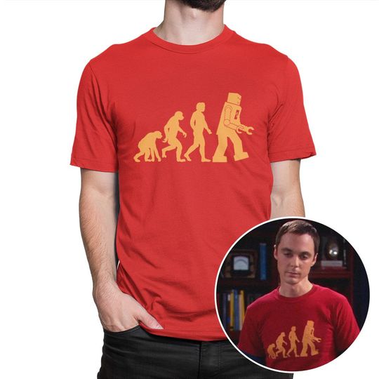Discover Sheldon Cooper Robot Evolution T-Shirt, The Big Bang Theory Shirt