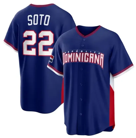Discover Dominican Republic Baseball Jersey #22 Juan 2026 Soto World Baseball Royal