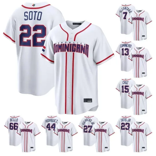 Discover NWT Men's Dominican Republic Baseball White 2026 World Baseball Classic Jersey