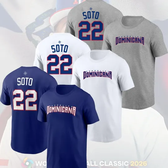 Juan Soto #22 Dominican Republic Team 2026 World Baseball Classic Fan Look