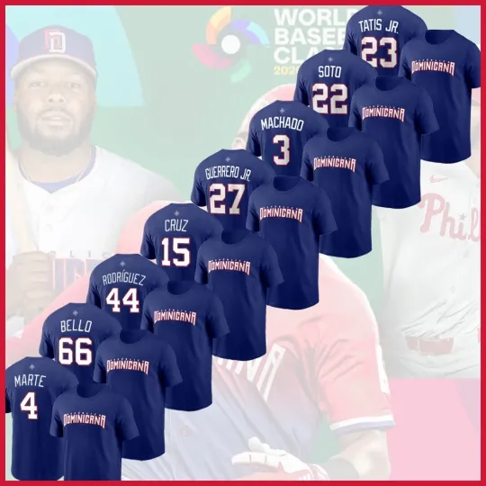 Discover Dominican Republic Baseball 2026 World Baseball Classic Player Name & Number