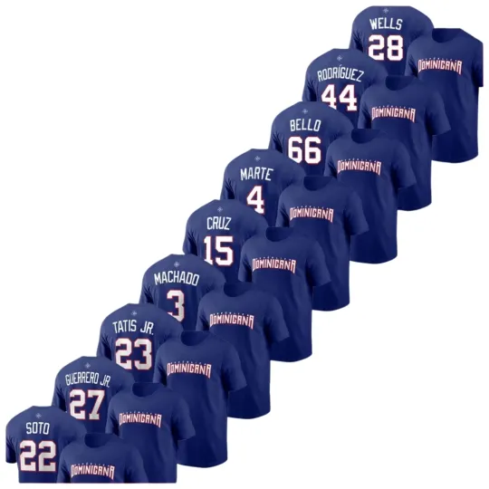 Discover Dominican Republic Baseball 2026 World Baseball Pro Player: Soto, Cruz,Mart