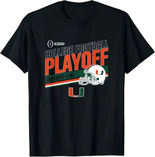 Discover Miami Hurricanes College Football Playoff Stripe 2025 T-Shirt