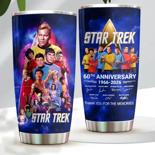 Discover Star Treks 60th Anniversary 1966-2026 Tumbler 20oz 30oz Coffee Cup