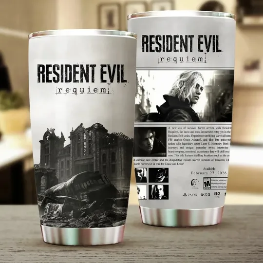 Discover Resident Evil 30th Anniversary 20OZ Tumbler Cup