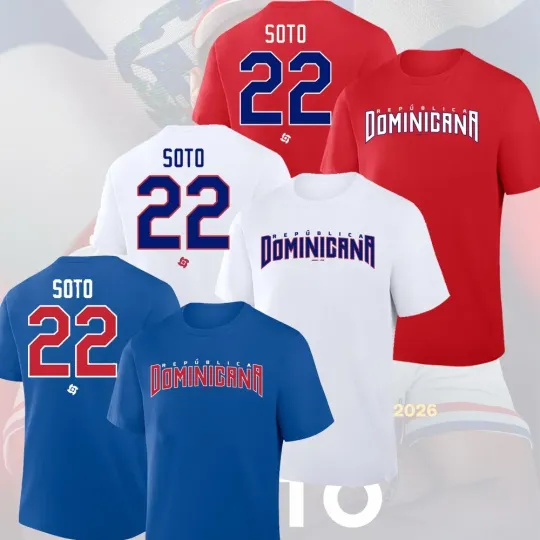 Discover Juan Soto #22 Dominican Republic Team Player 2026 World Baseball Classic