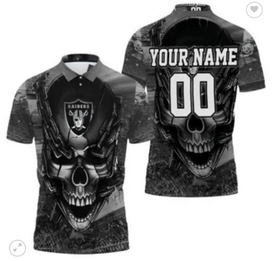 Discover Personalized Oakland Football Team Raiderss Skull Polo Shirt