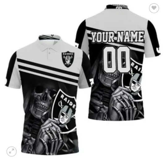 Discover Personalized Oakland-Raiderss Skull Maiden Fans Polo Shirt