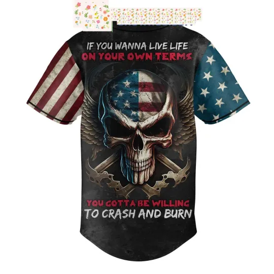 Discover Motley Crue You Gotta Be Willing To Crash And Burn Personalized Baseball Jersey