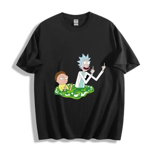 Discover Rick and Rickandmorty Slime Duo T-Shirt - Sci-Fi Cartoon Funny Design Unisex Tee