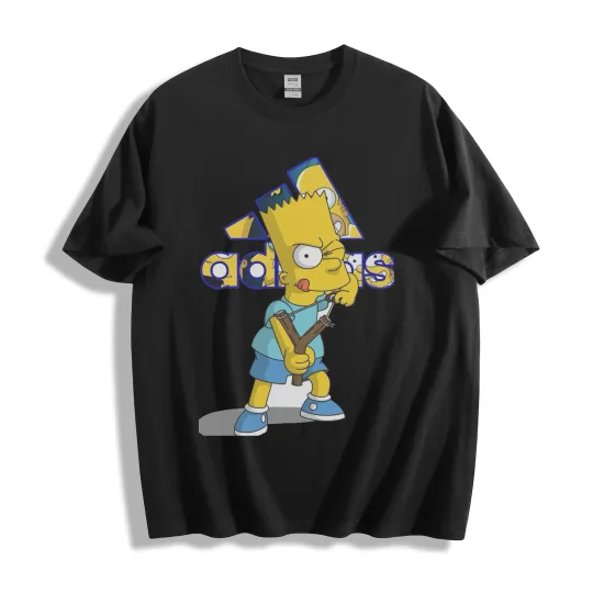 Discover Bart Simpson Adidas T-Shirt - Bold Streetwear Design Unisex Tee