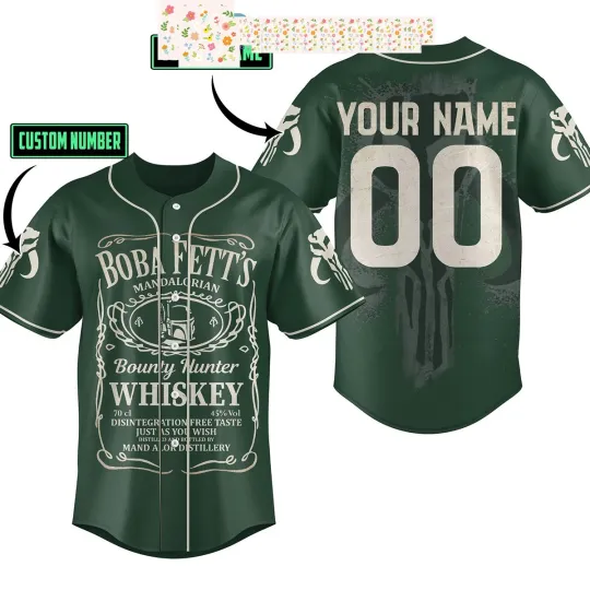 Discover Boba Fett s Mandalorian Personalized Baseball Jersey