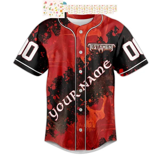 Discover Testament Band Tour Personalized Baseball Jersey