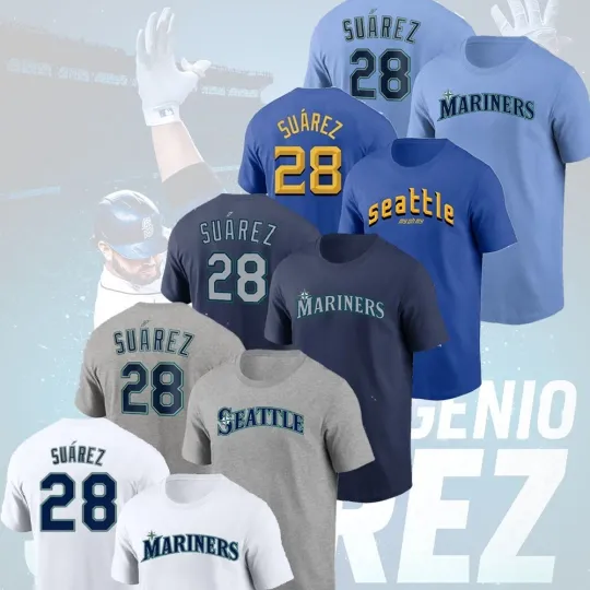 Discover Eugenio Suárez #28 Seattle Mariners Name and Number Gift For Fan