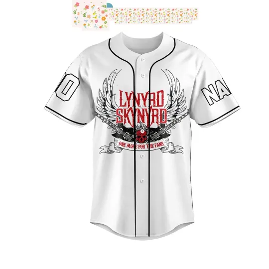 Discover Lynyrd Skynyrd One More For The Fans Personalized Baseball Jersey